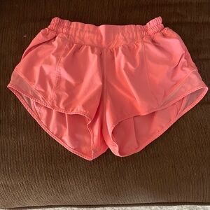 Lululemon size 2 shorts. No tag. Name inside waistband. Liner cut out.